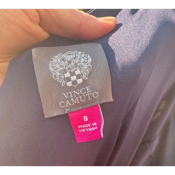 Floral Women’s Sleeveless A-Line Dress Navy Blue/Yellow Size M Polyester - Picture 7 of 7